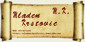 Mladen Krstović vizit kartica